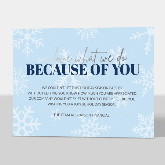 We Love What We Do Flat Holiday Cards